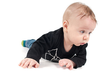 Image showing Little baby in black top