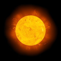 Image showing detailed sun in space