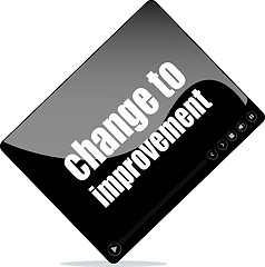 Image showing Video player for web with change to improvement words