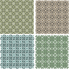 Image showing Big vintage plaid patterns set background