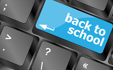 Image showing Back to school key on computer