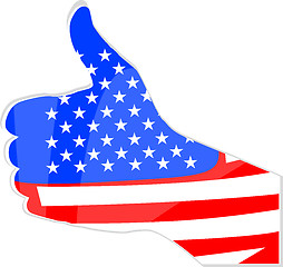 Image showing abstract like hand united states flag