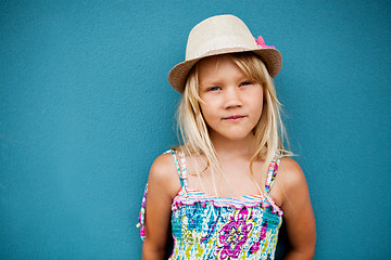 Image showing Relaxed cute young girl