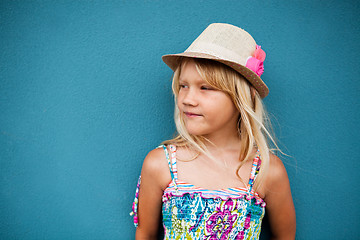 Image showing Relaxed cute young girl