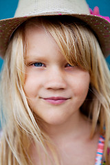 Image showing Face of smiling cute young girl