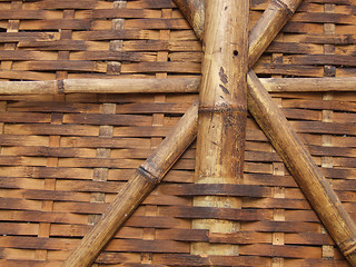 Image showing Wicker wooden background