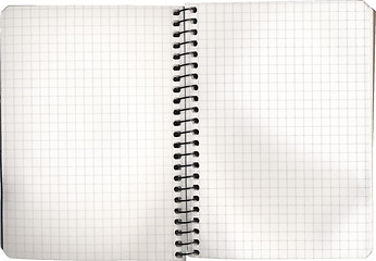Image showing Open empty notebook