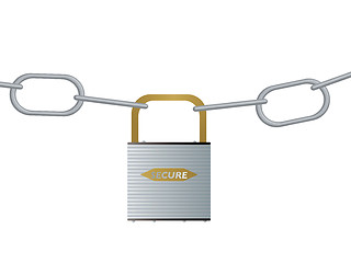 Image showing padlock and chain