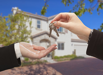 Image showing Handing Over The Keys and New House