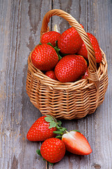 Image showing Strawberries in Basket