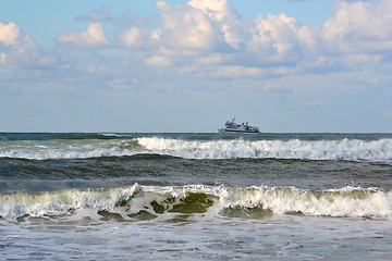 Image showing Waves of the Black Sea, Anapa, Krasnodar Krai.