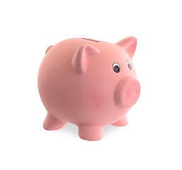 Image showing Unique pink ceramic piggy bank