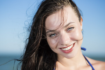 Image showing Portrait of young smiling woman