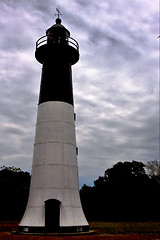 Image showing lighthouse  hill bush  
