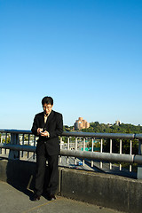 Image showing Businessman on the go