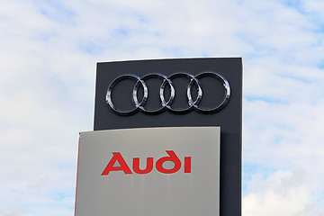 Image showing Sign Audi against Sky