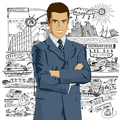 Image showing Vector Businessman In Suit