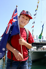 Image showing Aussie boy harbourside