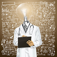 Image showing Vector LM Doctor Man With Clipboard 04
