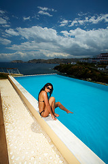 Image showing Black Bikini Girl