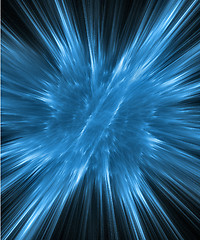 Image showing Blue night explosion 3D