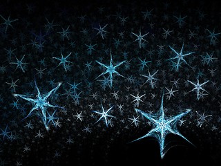 Image showing Winter snow flakes 3D