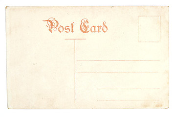Image showing Old antique empty postcard