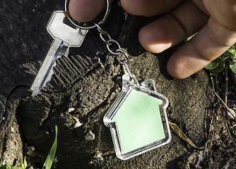 Image showing Keychain in a shape of house