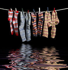 Image showing clothesline and sox