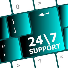 Image showing Support sign button on keyboard keys