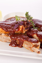 Image showing Delicious grilled pork ribs
