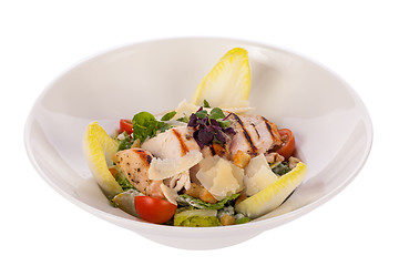 Image showing tasty fresh caesar salad with grilled chicken and parmesan 