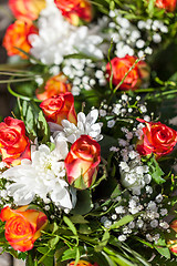 Image showing Background of colourful vivid summer flowers