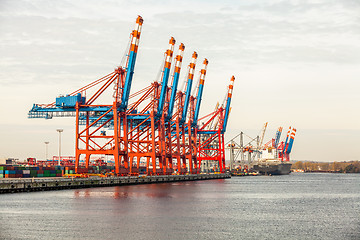 Image showing Port terminal for loading and offloading ships