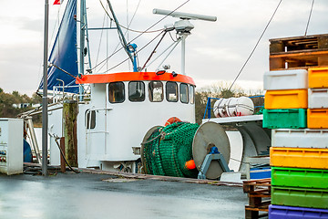 Image showing Fishing boat in harbour