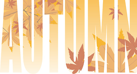 Image showing autumn text