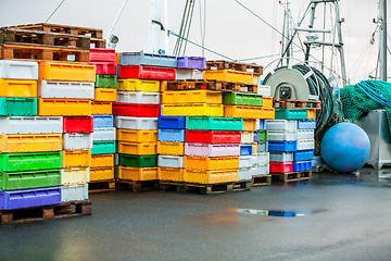 Image showing Fishing boat in harbour