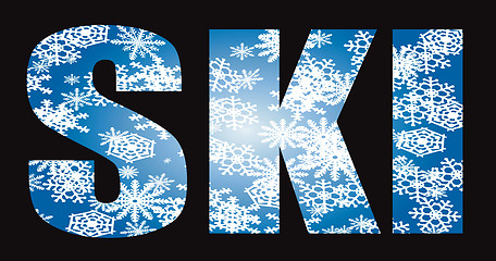 Image showing ski text