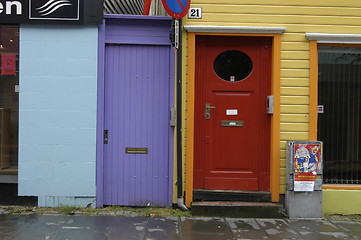 Image showing Colourful doors