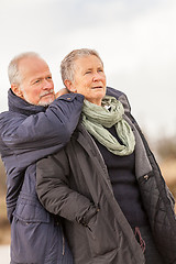 Image showing happy senior couple elderly people together outdoor