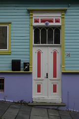 Image showing Colourful door