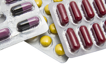 Image showing  colorful capsules and pills 