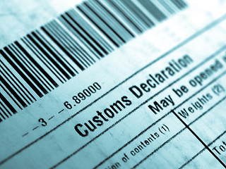 Image showing Customs declaration