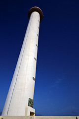 Image showing lighthouse and window in the blue sky   arrecife teguise 