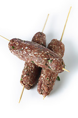 Image showing Raw lamb kofta