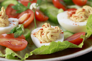 Image showing Deviled egg salad macro