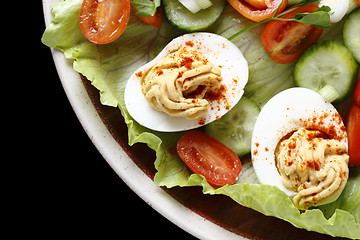 Image showing Deviled egg salad closeup