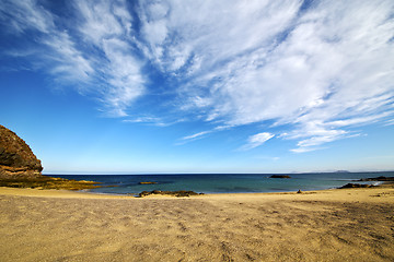 Image showing spain sky cloud beach  and summer in lanzarote 