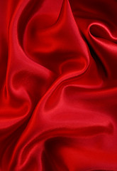 Image showing Smooth red silk as background