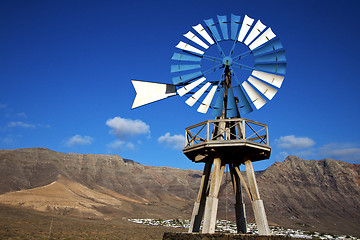 Image showing africa windmills and the sky in  isle of l 